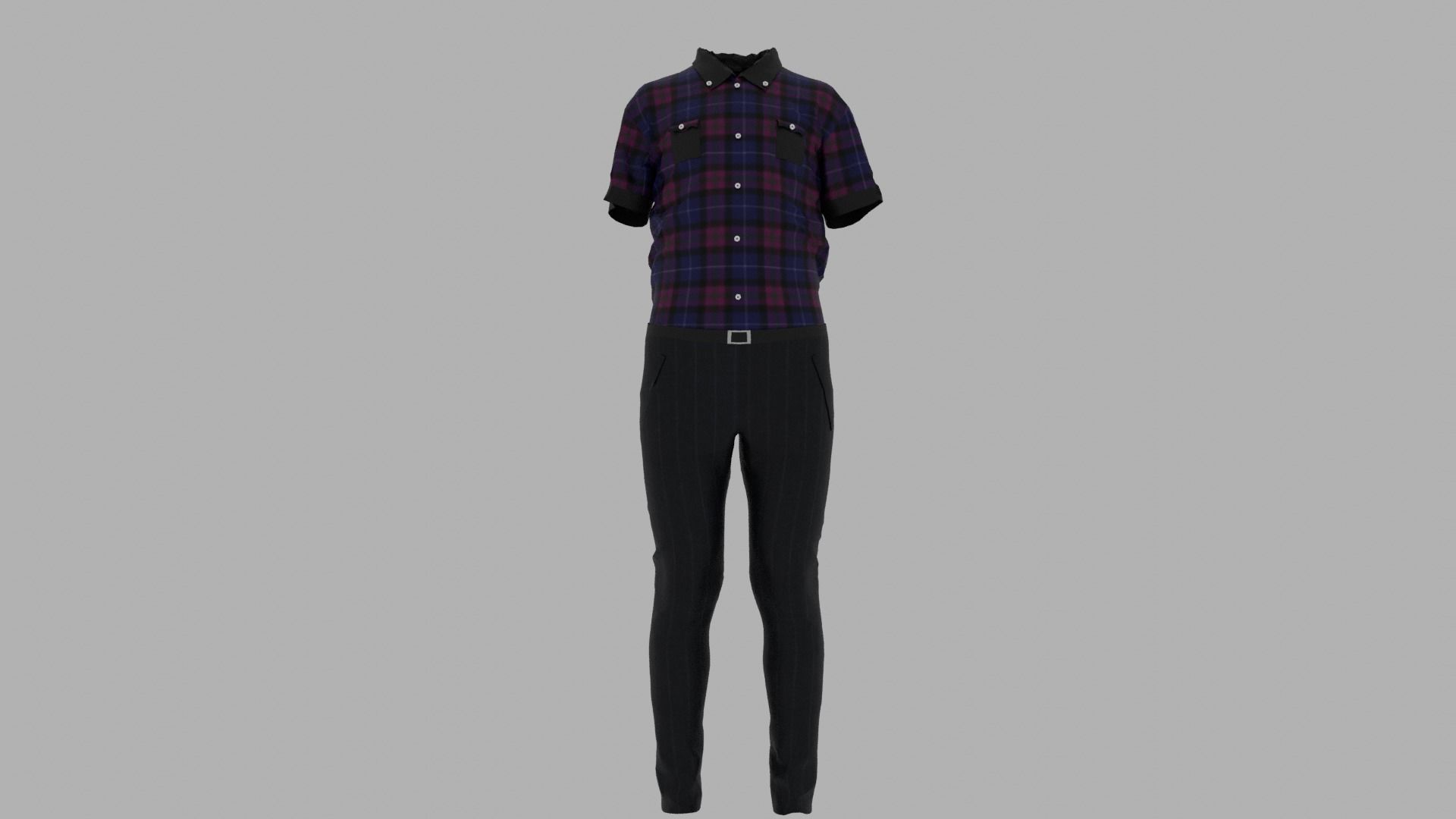 Boy - Kid Clothes Outfit  Low-poly 3D model_1