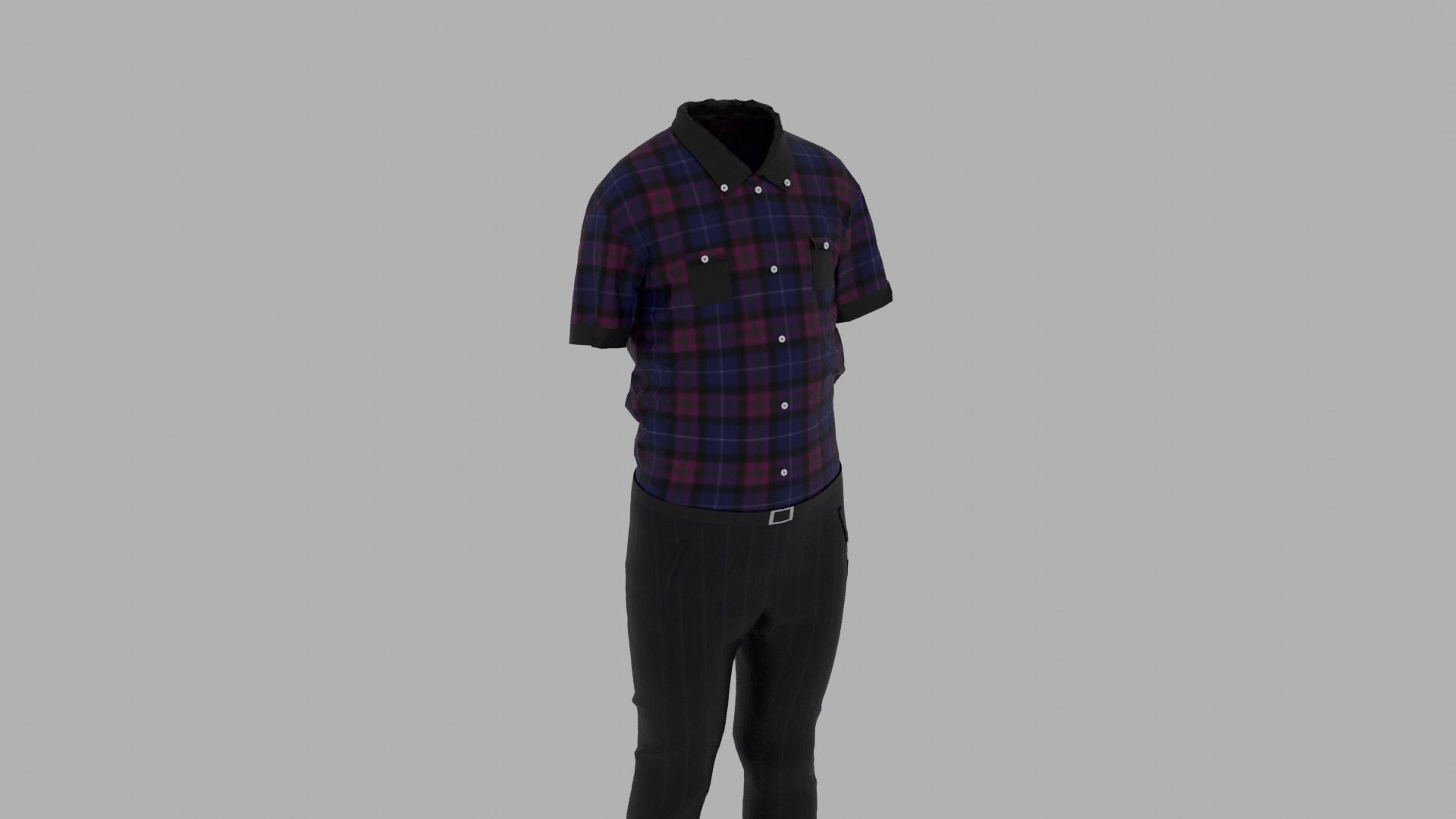 Boy - Kid Clothes Outfit  Low-poly 3D model_4