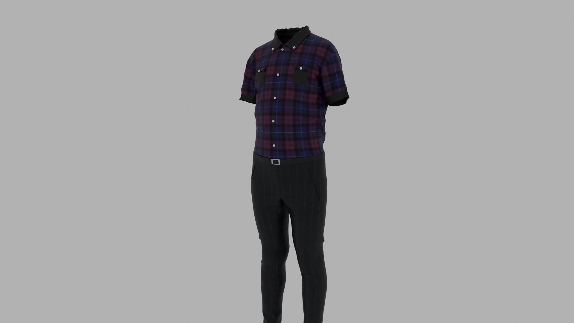 Boy - Kid Clothes Outfit  Low-poly 3D model_2