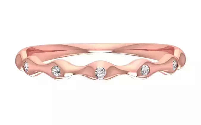 Solitaire Women Light Weight Band Ring