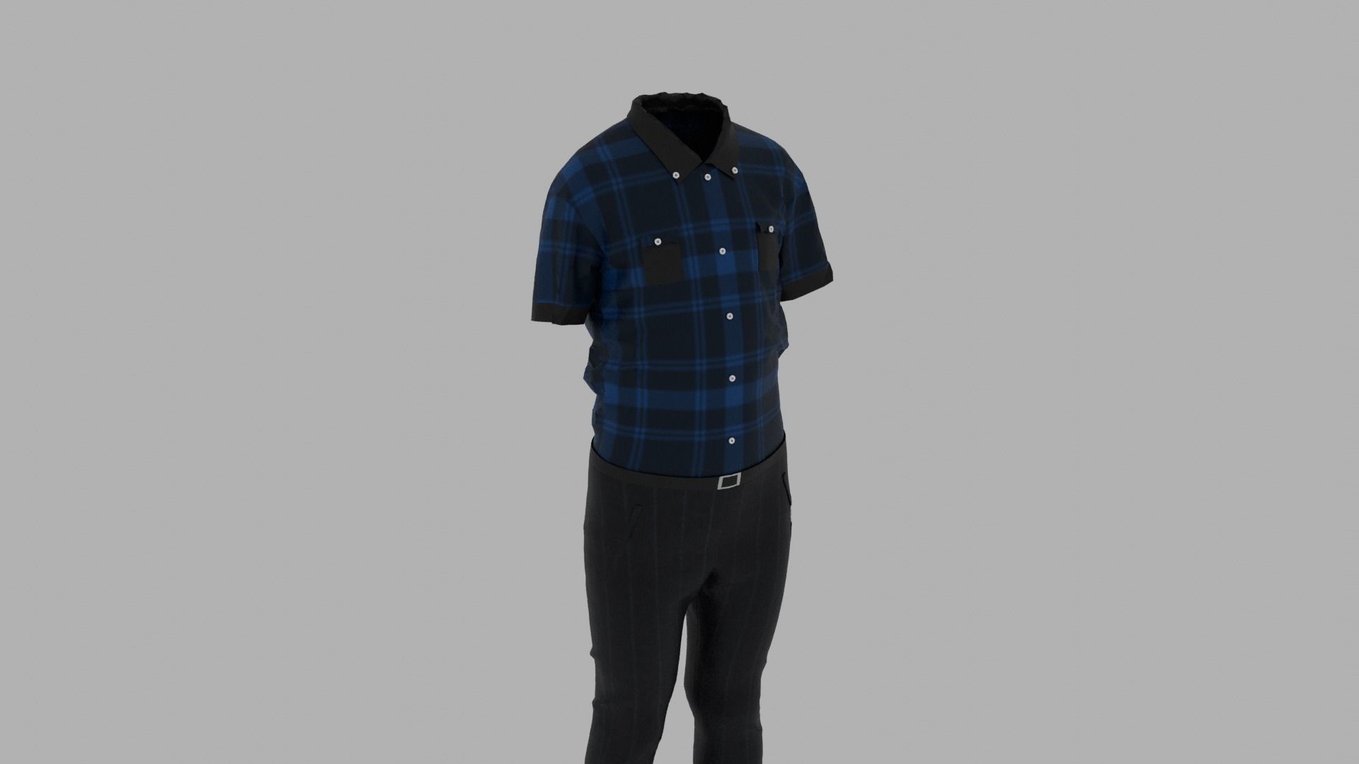Boy - Kid Clothes Outfit  Low-poly 3D model_4