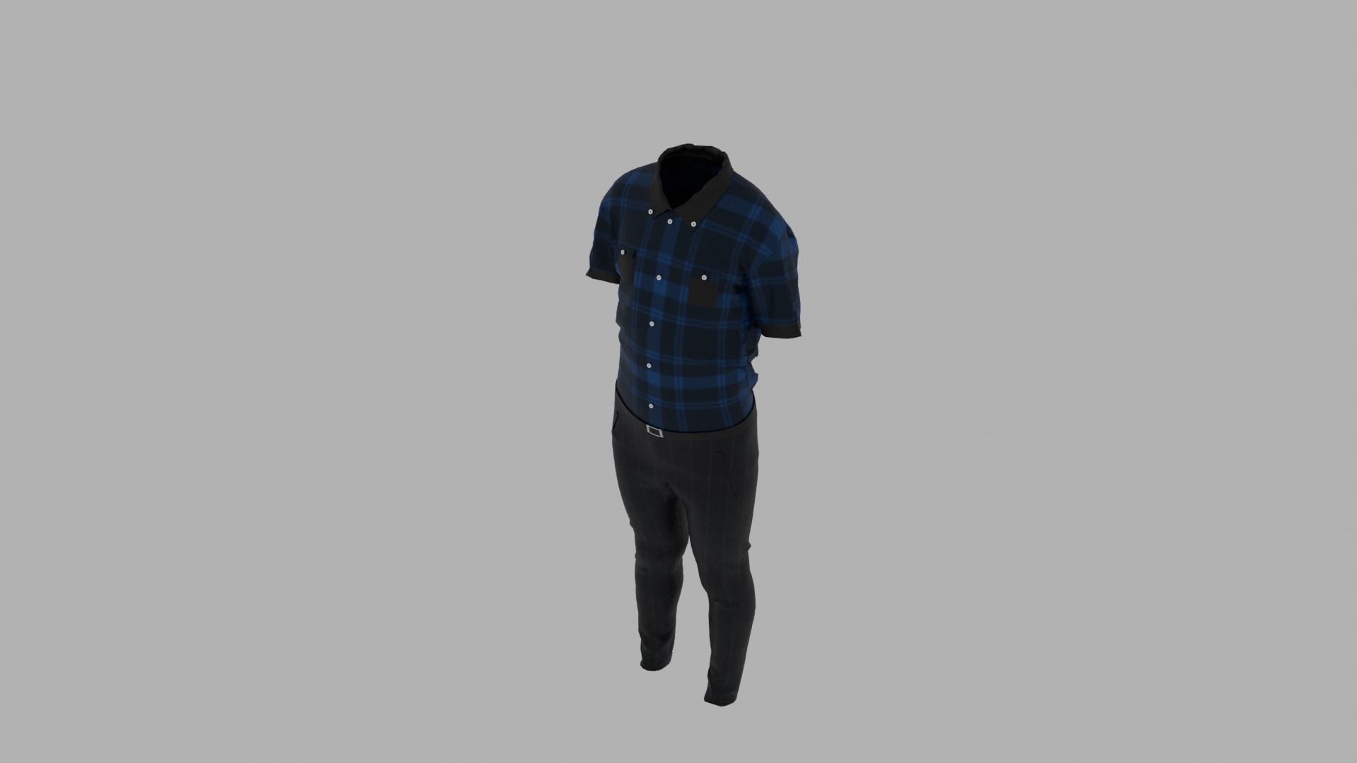 Boy - Kid Clothes Outfit  Low-poly 3D model_6