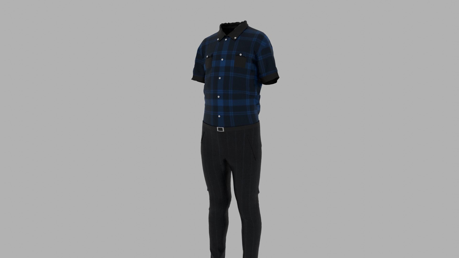 Boy - Kid Clothes Outfit  Low-poly 3D model_2
