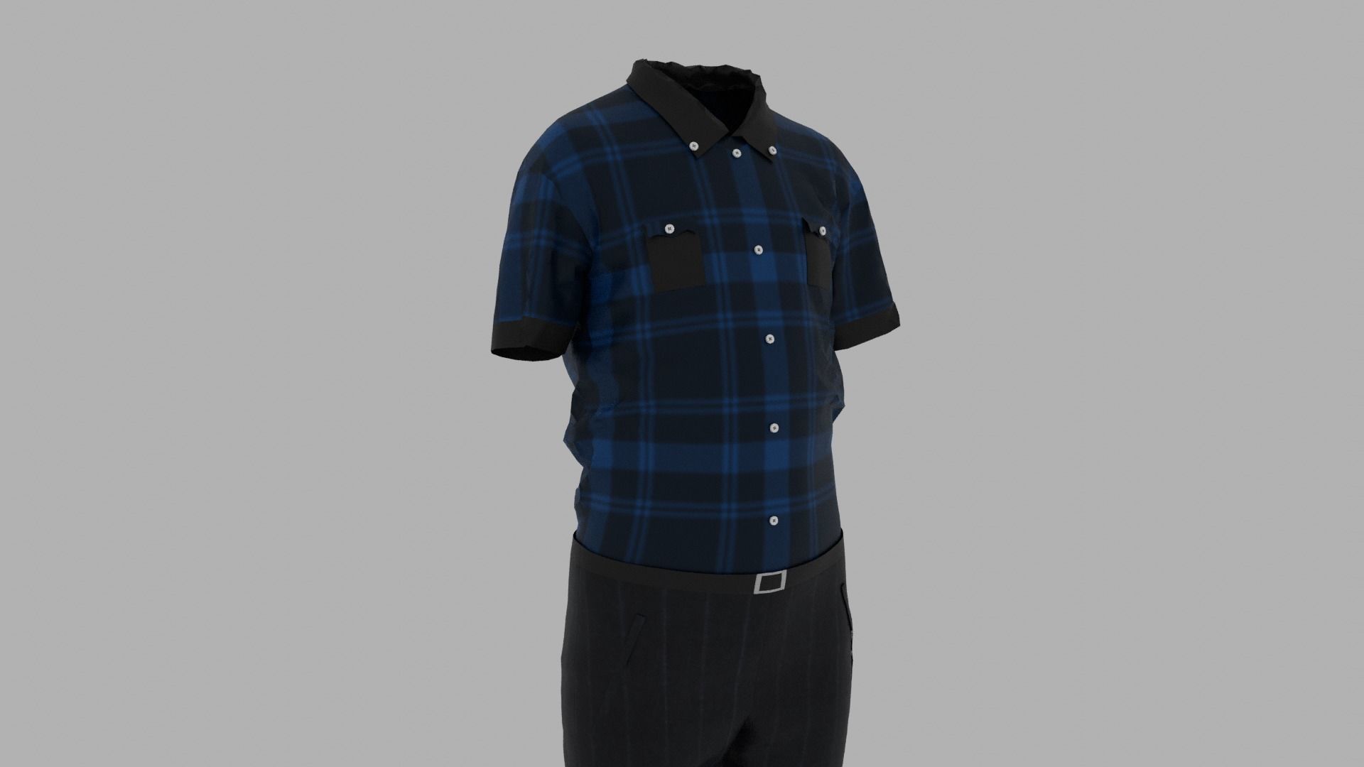 Boy - Kid Clothes Outfit  Low-poly 3D model_3