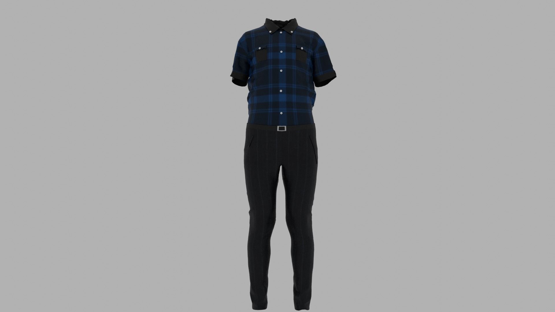 Boy - Kid Clothes Outfit  Low-poly 3D model_1