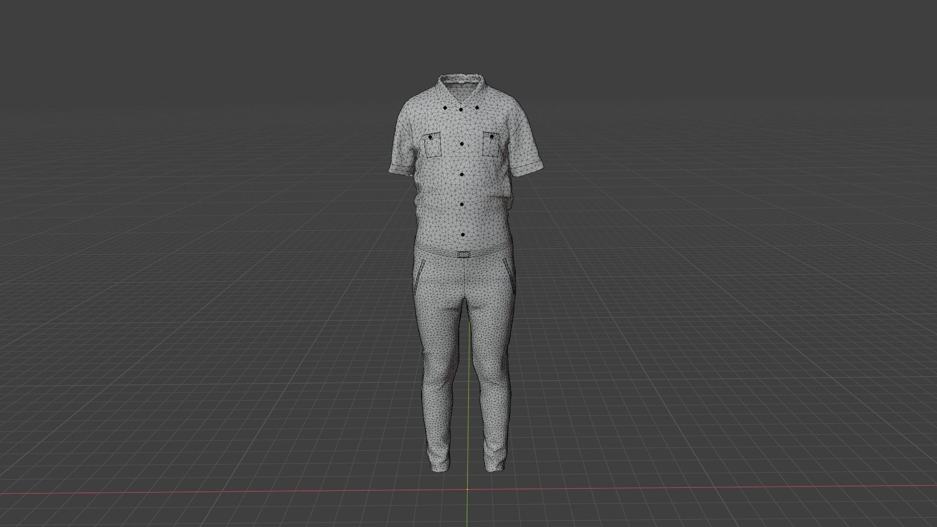 Boy - Kid Clothes Outfit  Low-poly 3D model_8