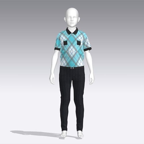 Boy - Kid Clothes Outfit  Low-poly 3D model
