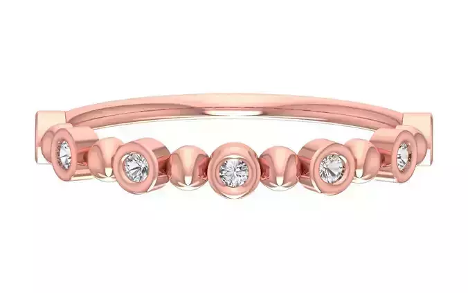 Solitaire Women Light Weight Band Ring