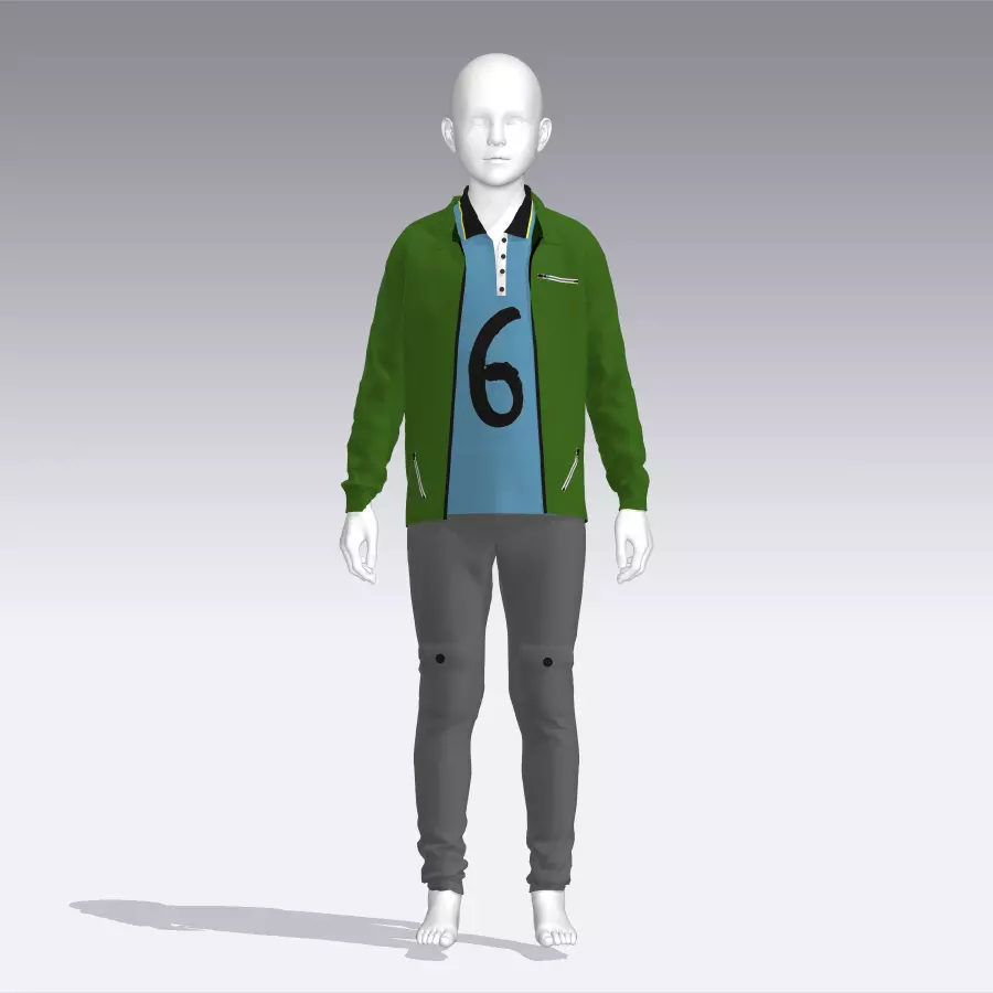 Boy Clothes Outfit Low-poly 3D model_0
