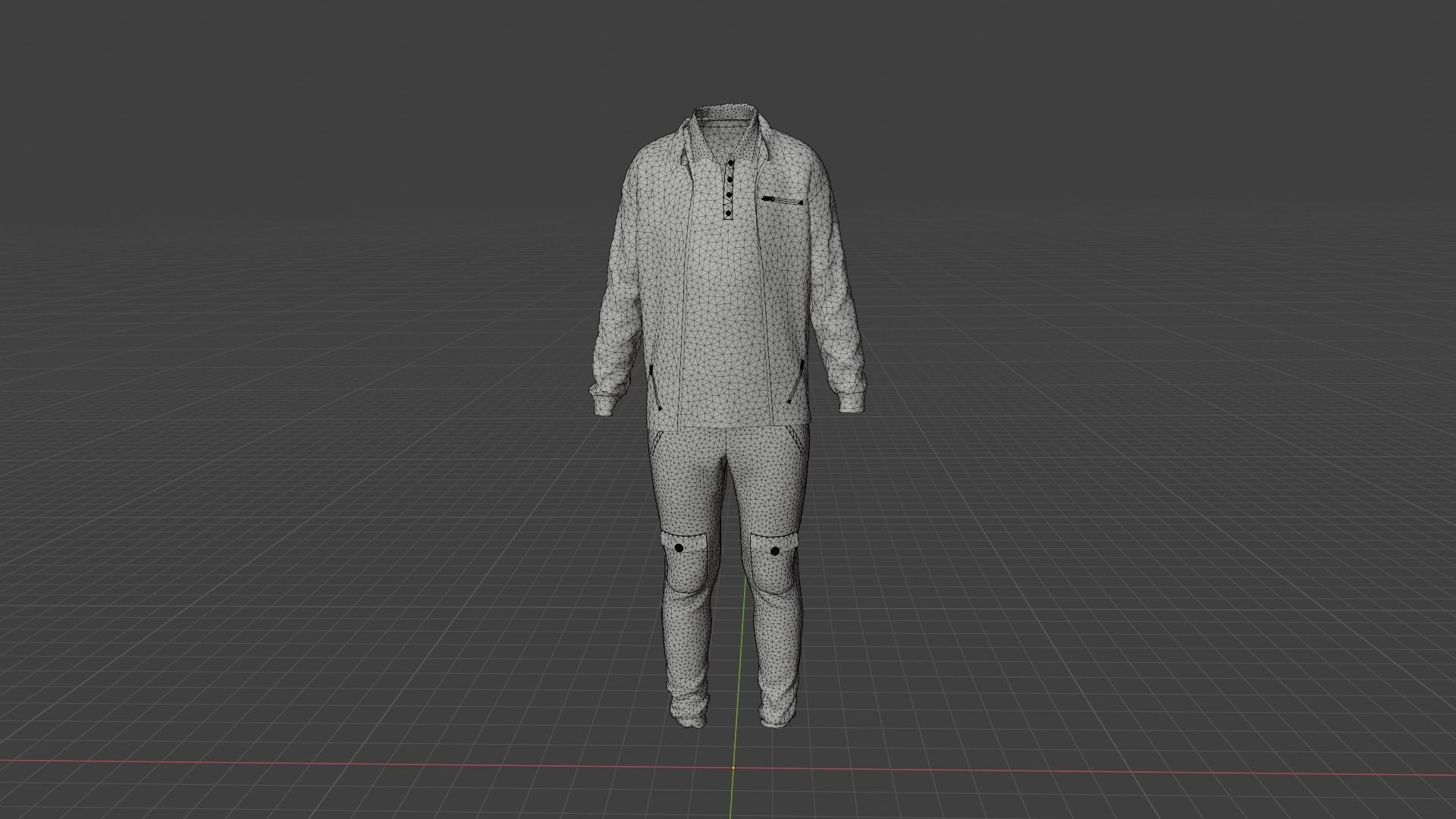 Boy Clothes Outfit Low-poly 3D model_8