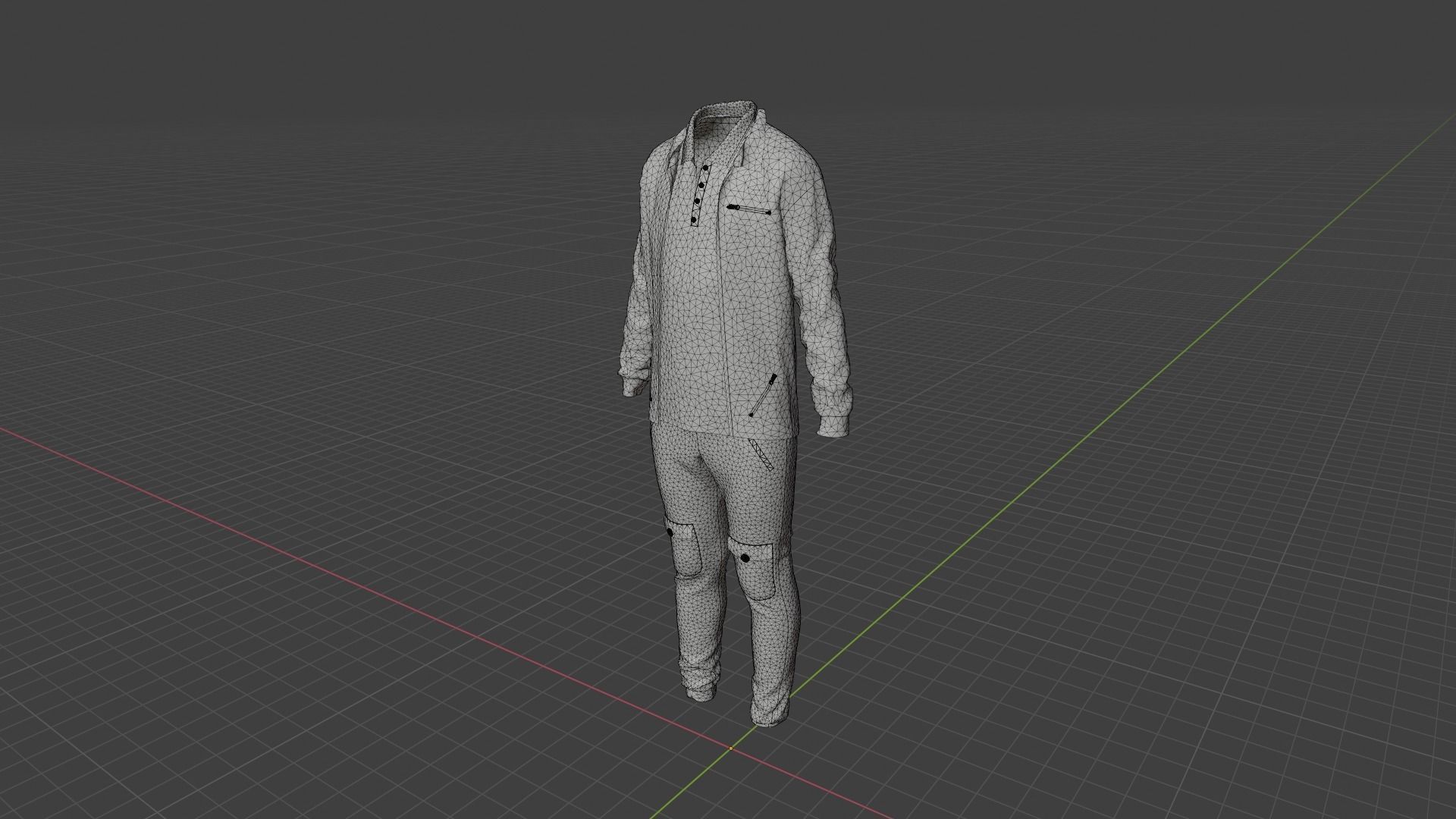 Boy Clothes Outfit Low-poly 3D model_9