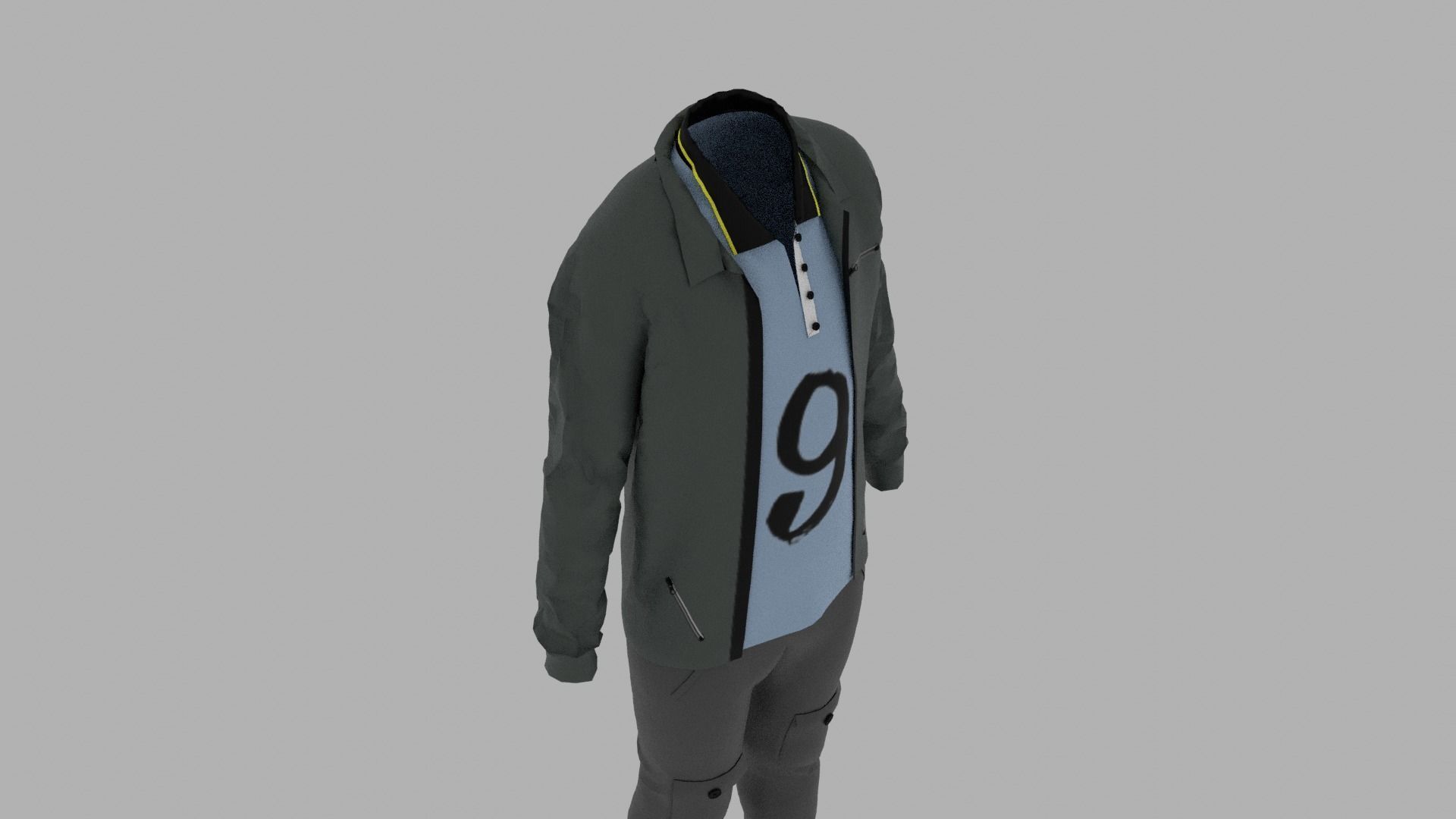 Boy Clothes Outfit  Low-poly 3D model_7
