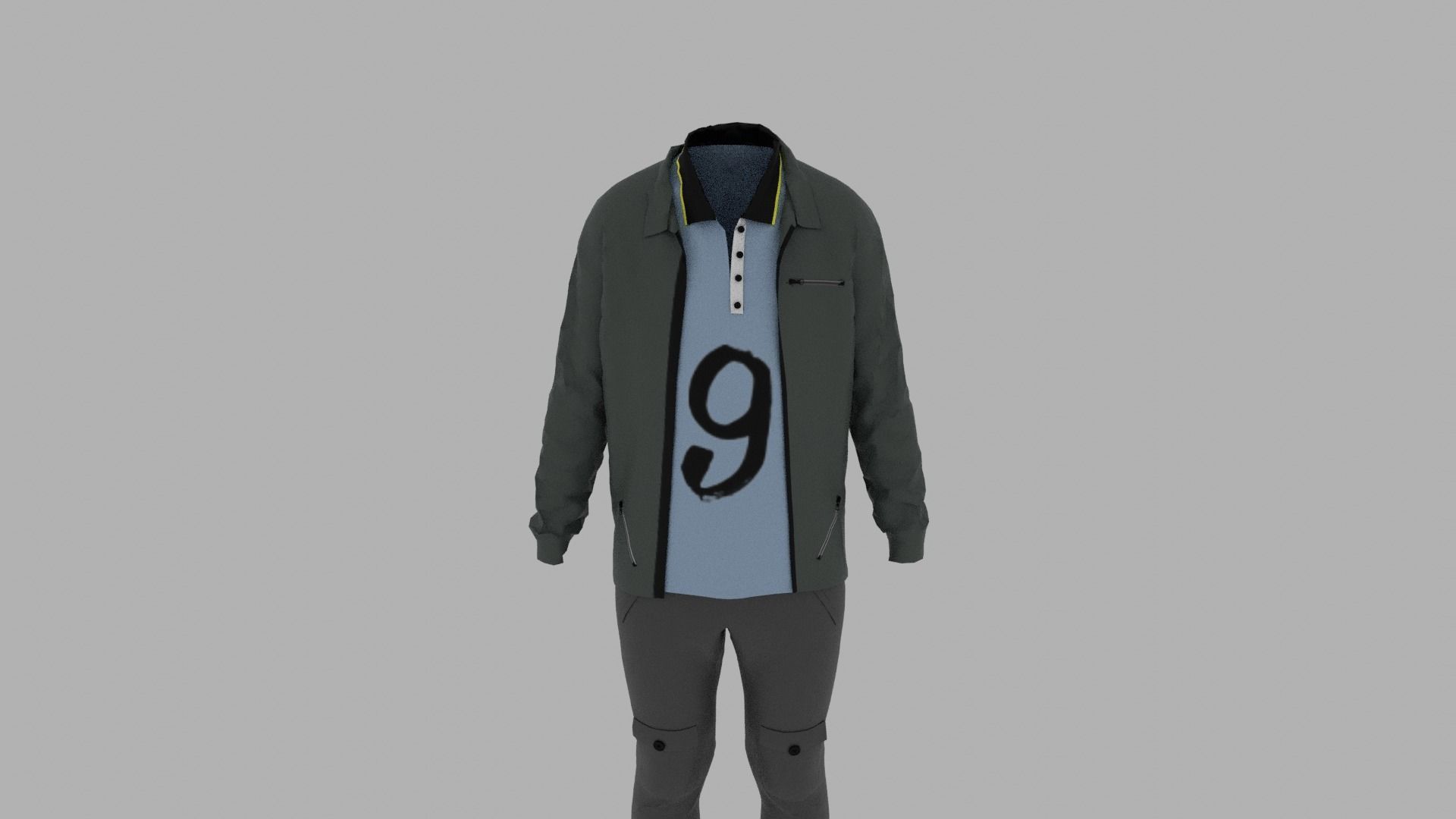 Boy Clothes Outfit  Low-poly 3D model_5