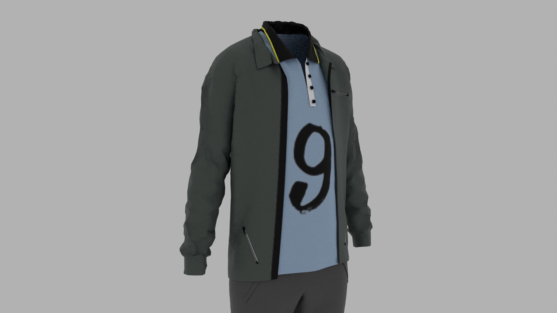 Boy Clothes Outfit  Low-poly 3D model_3