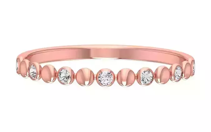 Solitaire Women Light Weight Band Ring