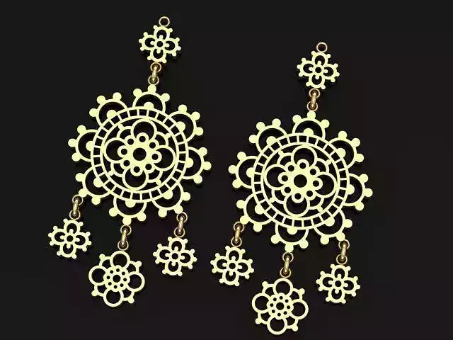 Bohemian Earrings 3D print model