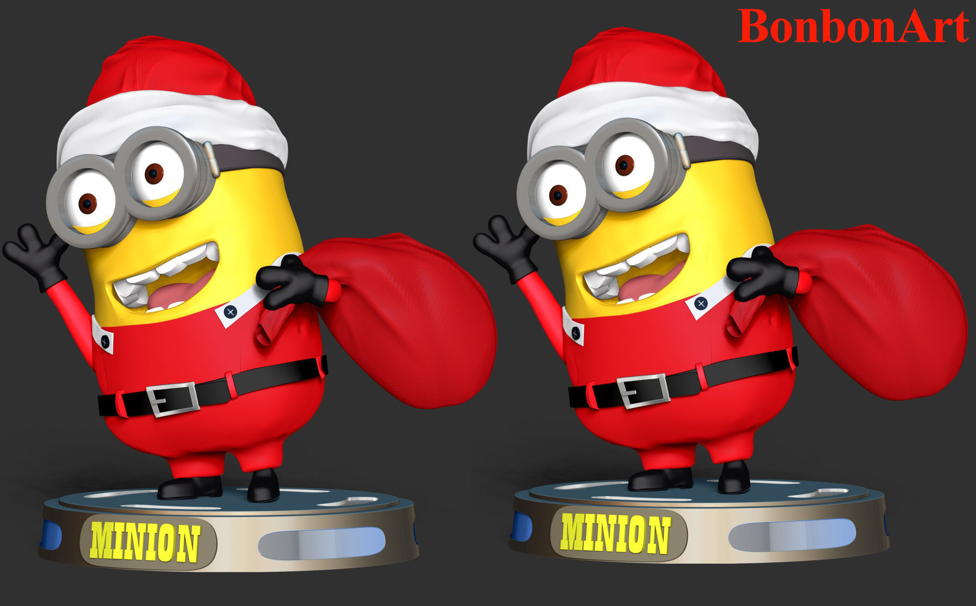 Santa Dave Minion 3D print model_2