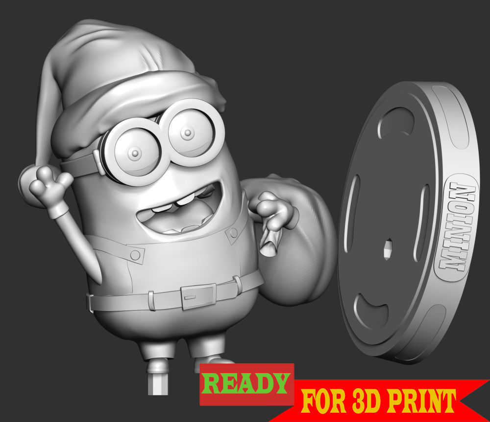 Santa Dave Minion 3D print model_3