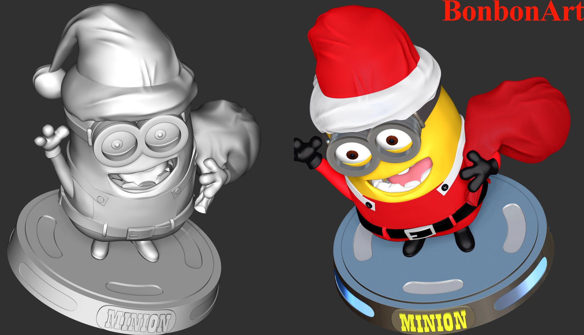 Santa Dave Minion 3D print model_4
