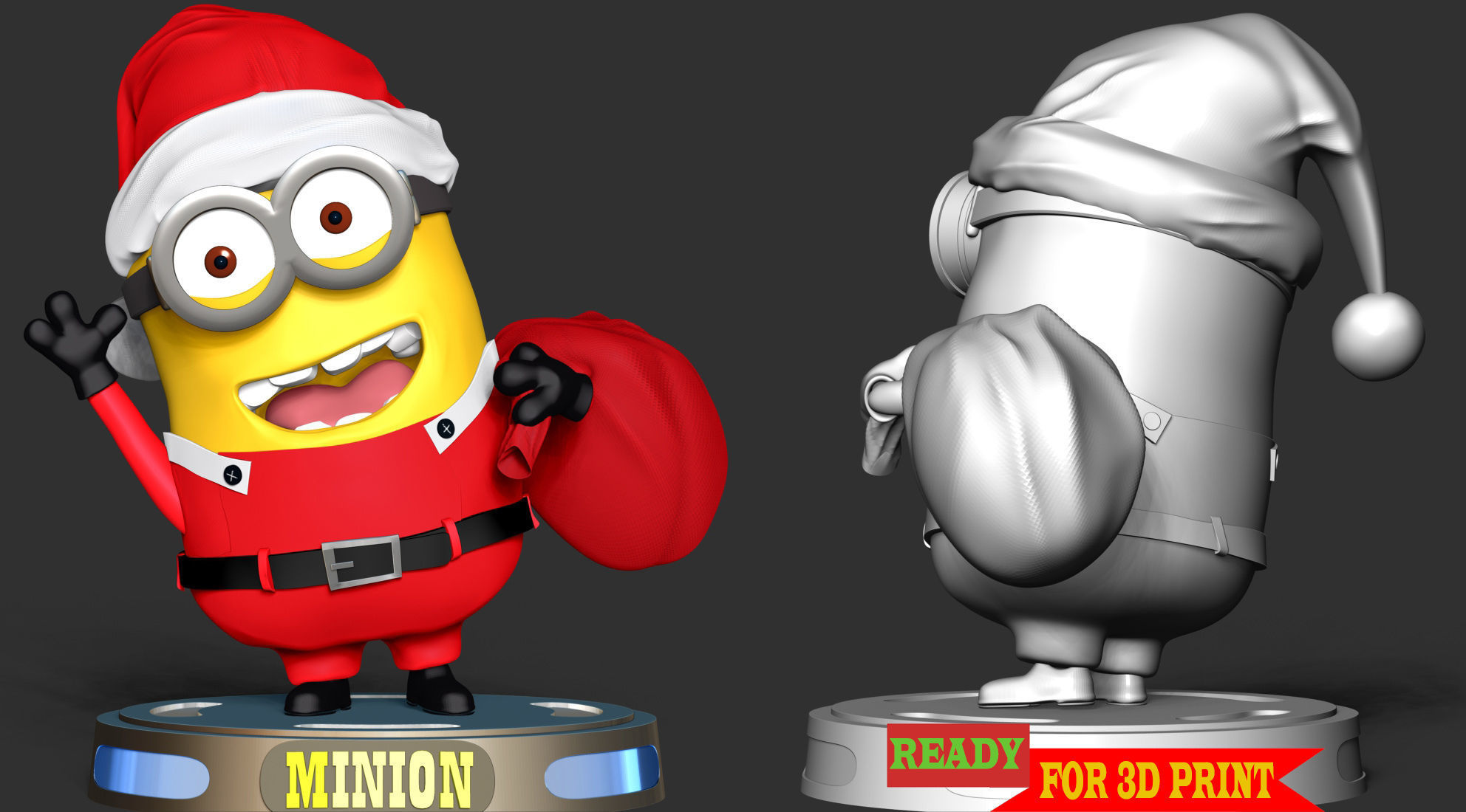 Santa Dave Minion 3D print model_7