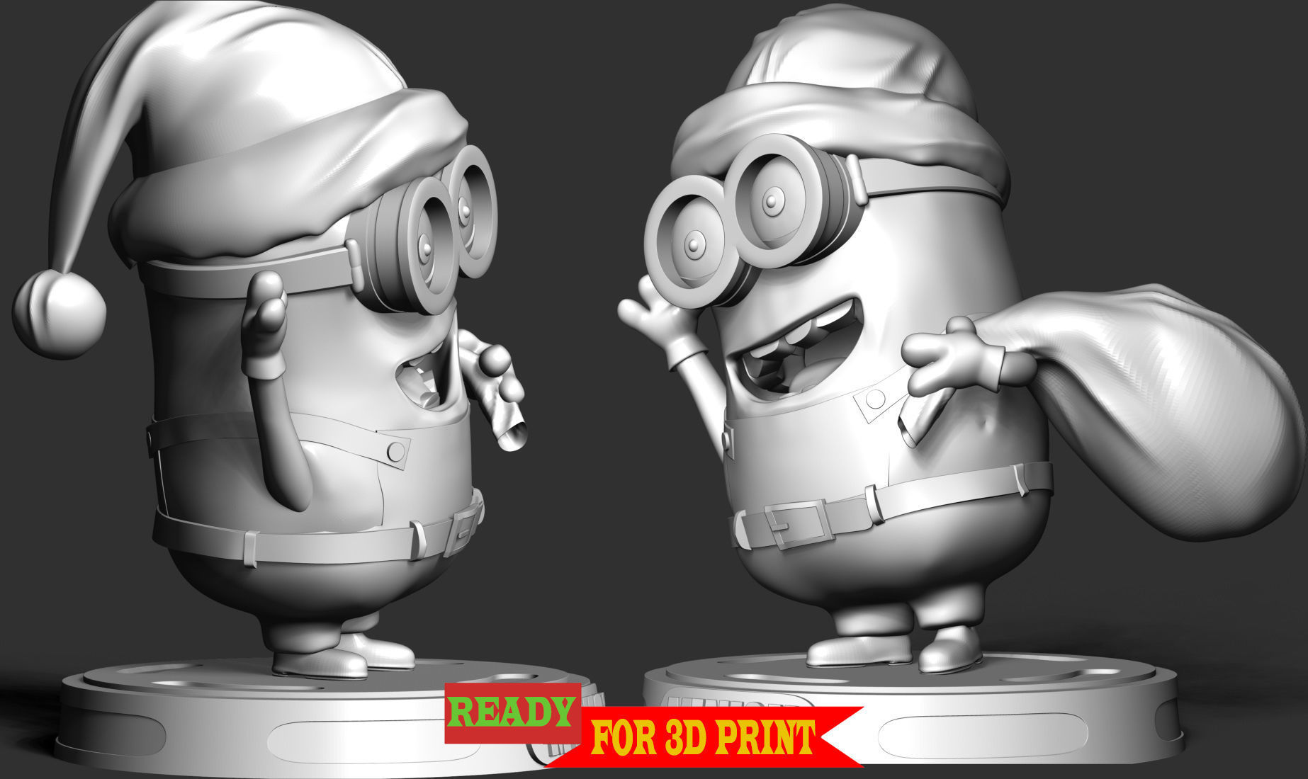 Santa Dave Minion 3D print model_6