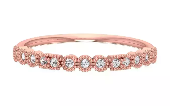 Solitaire Women Light Weight Band Ring