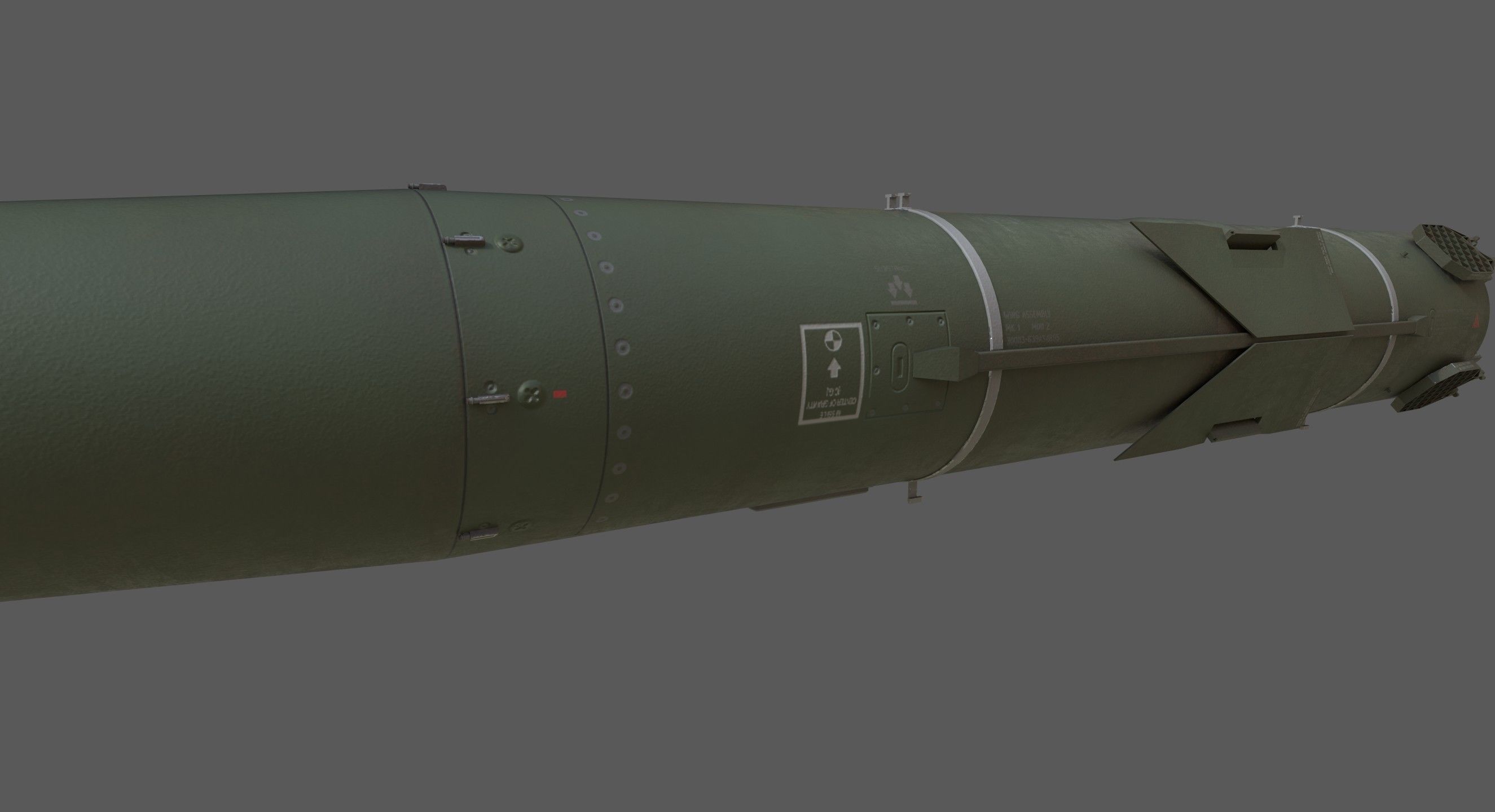 9M79 Tochka Tactical Missile- SS 21 Scarab Low-poly 3D model_3