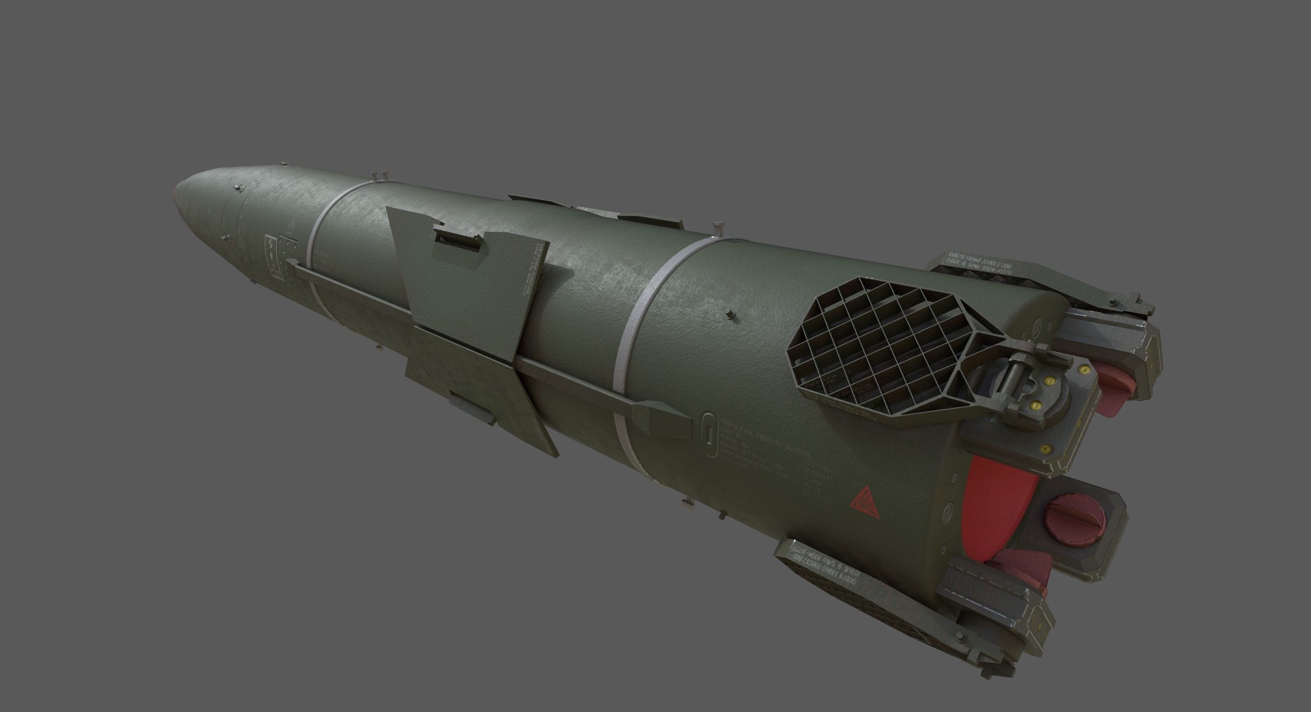 9M79 Tochka Tactical Missile- SS 21 Scarab Low-poly 3D model_1