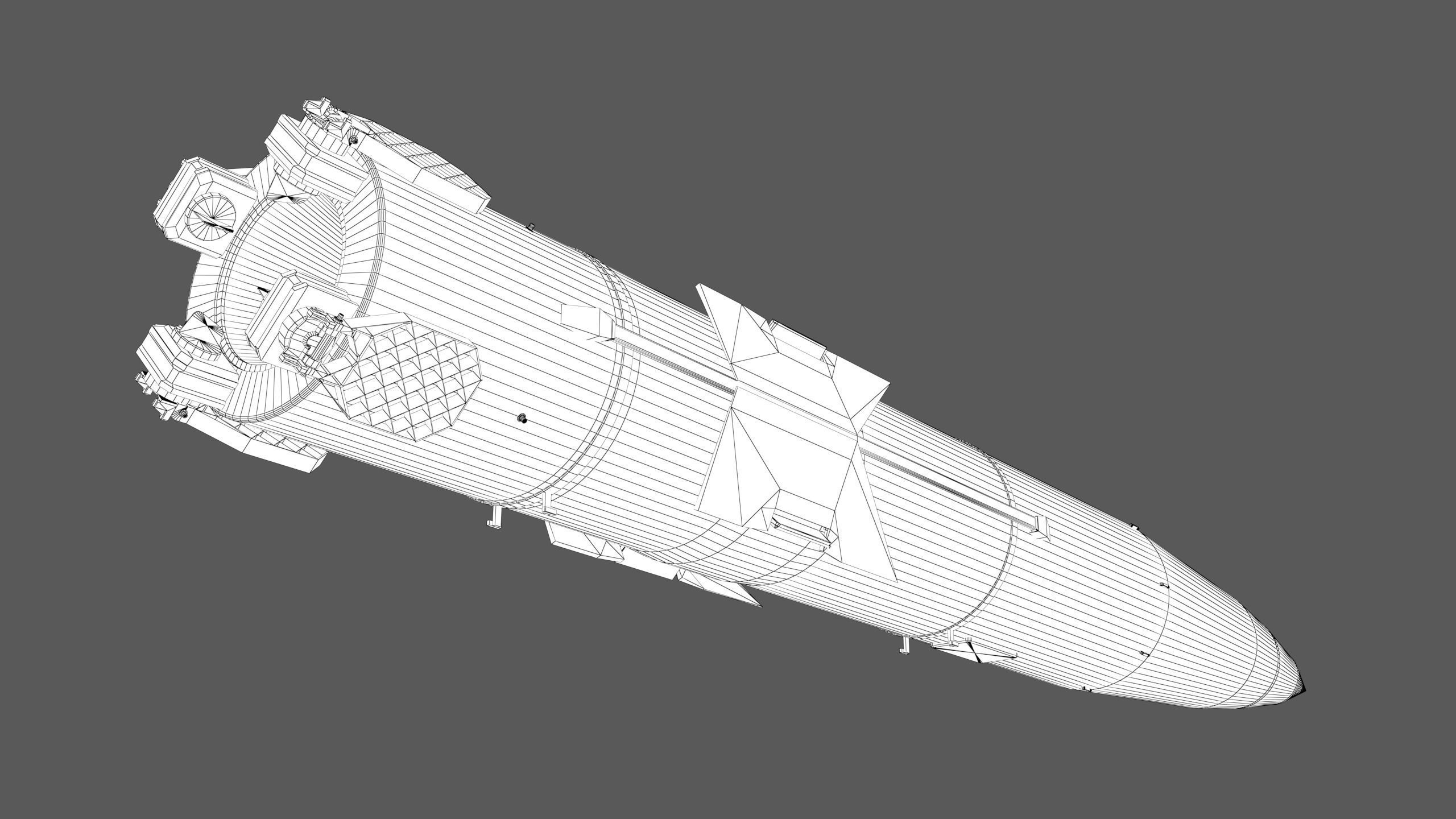 9M79 Tochka Tactical Missile- SS 21 Scarab Low-poly 3D model_5
