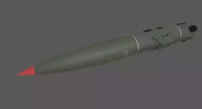 9M79 Tochka Tactical Missile- SS 21 Scarab Low-poly 3D model
