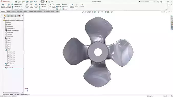 High-Performance Revolutionary SolidWorks Propeller Design  3D print model
