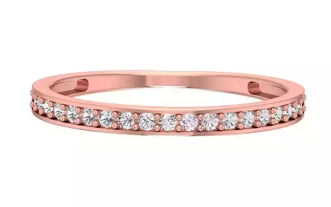 Solitaire Women Light Weight Band Ring