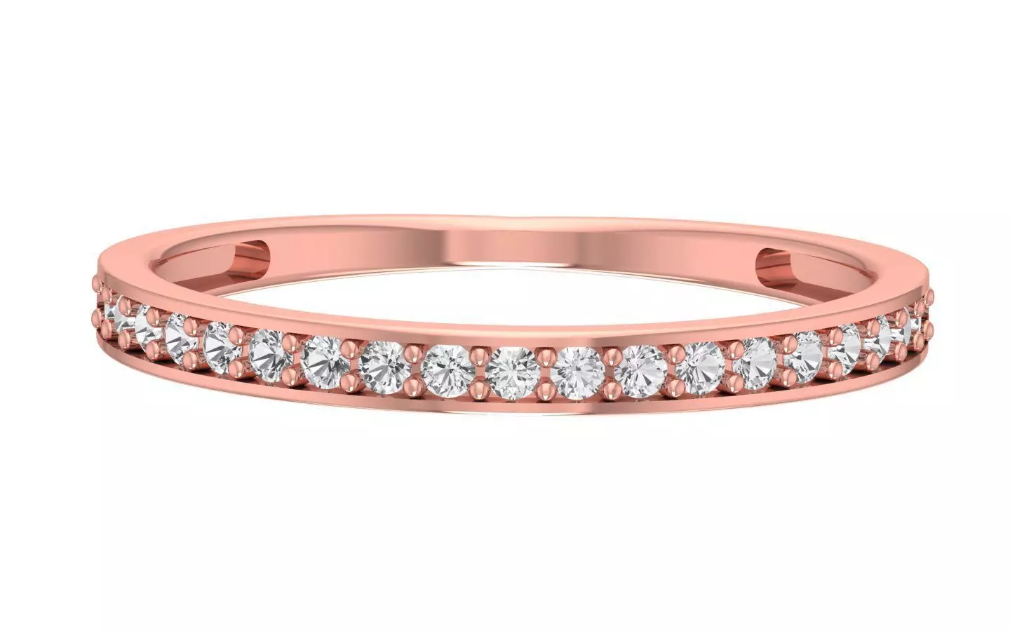 Solitaire Women Light Weight Band Ring 3D print model