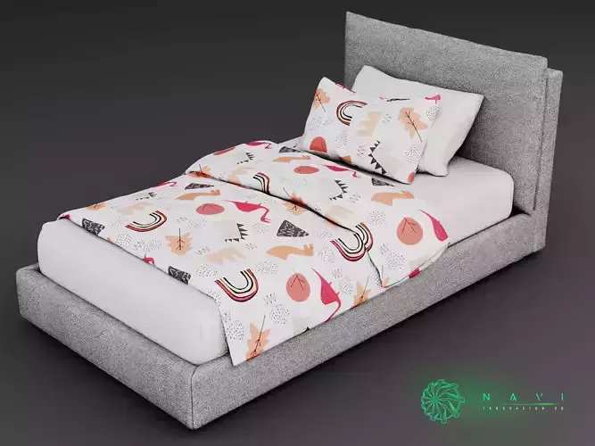 Bed Individual - Kids Bedroom interior Game Ready