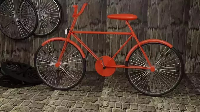 Basic bicycle model in blender Free 3D model