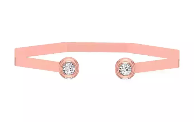 Solitaire Women Light Weight Band Ring