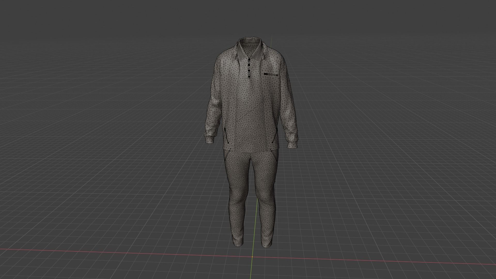 Kid Clothes Outfit Low-poly 3D model_8