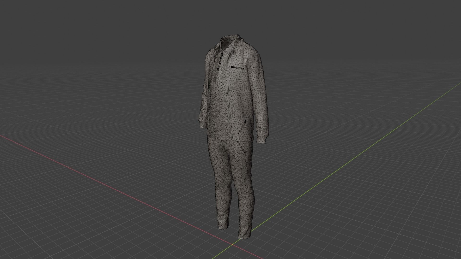 Kid Clothes Outfit Low-poly 3D model_9