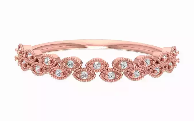 Solitaire Women Light Weight Band Ring