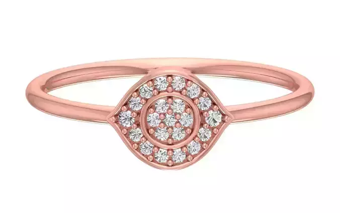 Solitaire Women Light Weight Band Ring