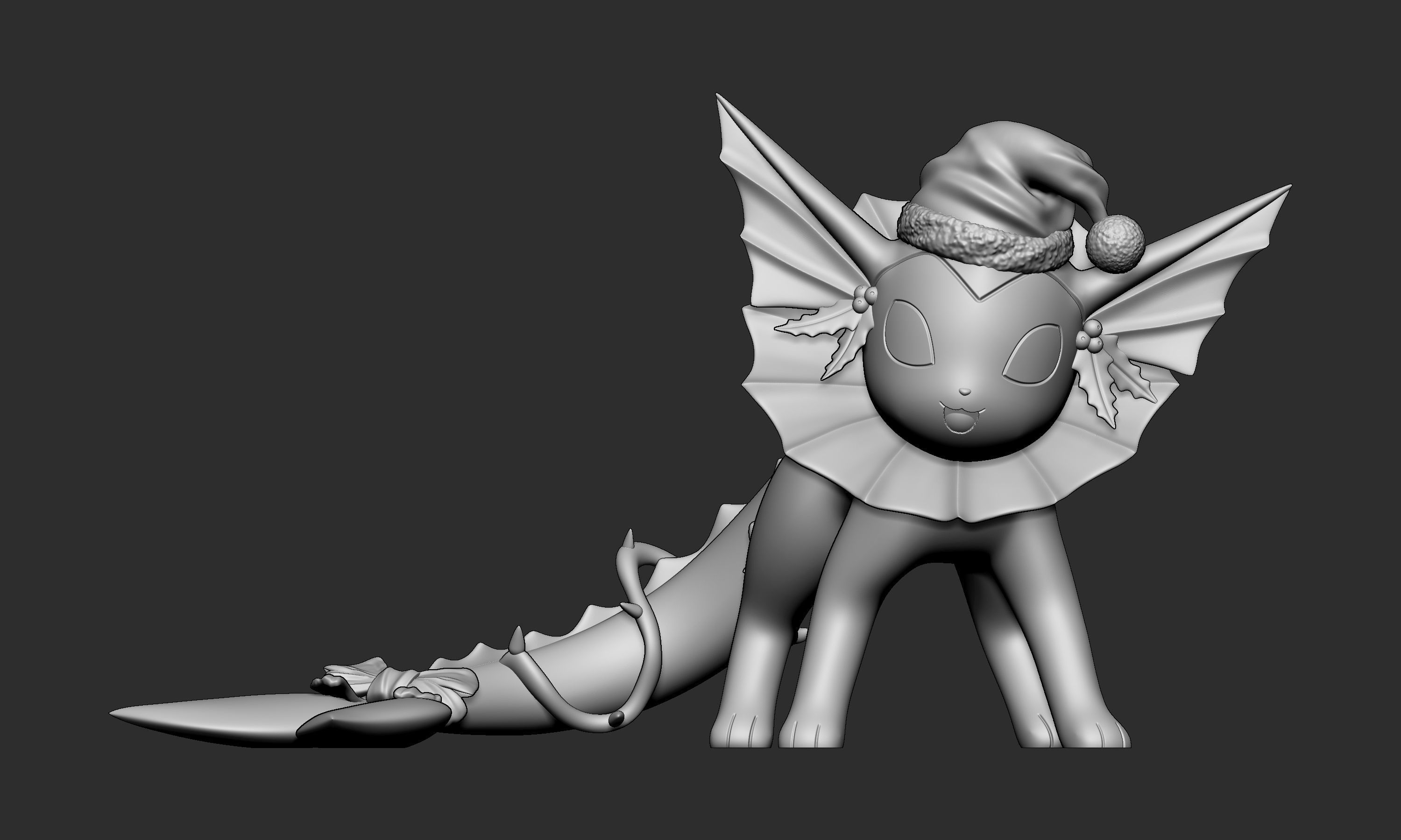 Pokemon - Christmas Vaporeon 3D print model_5