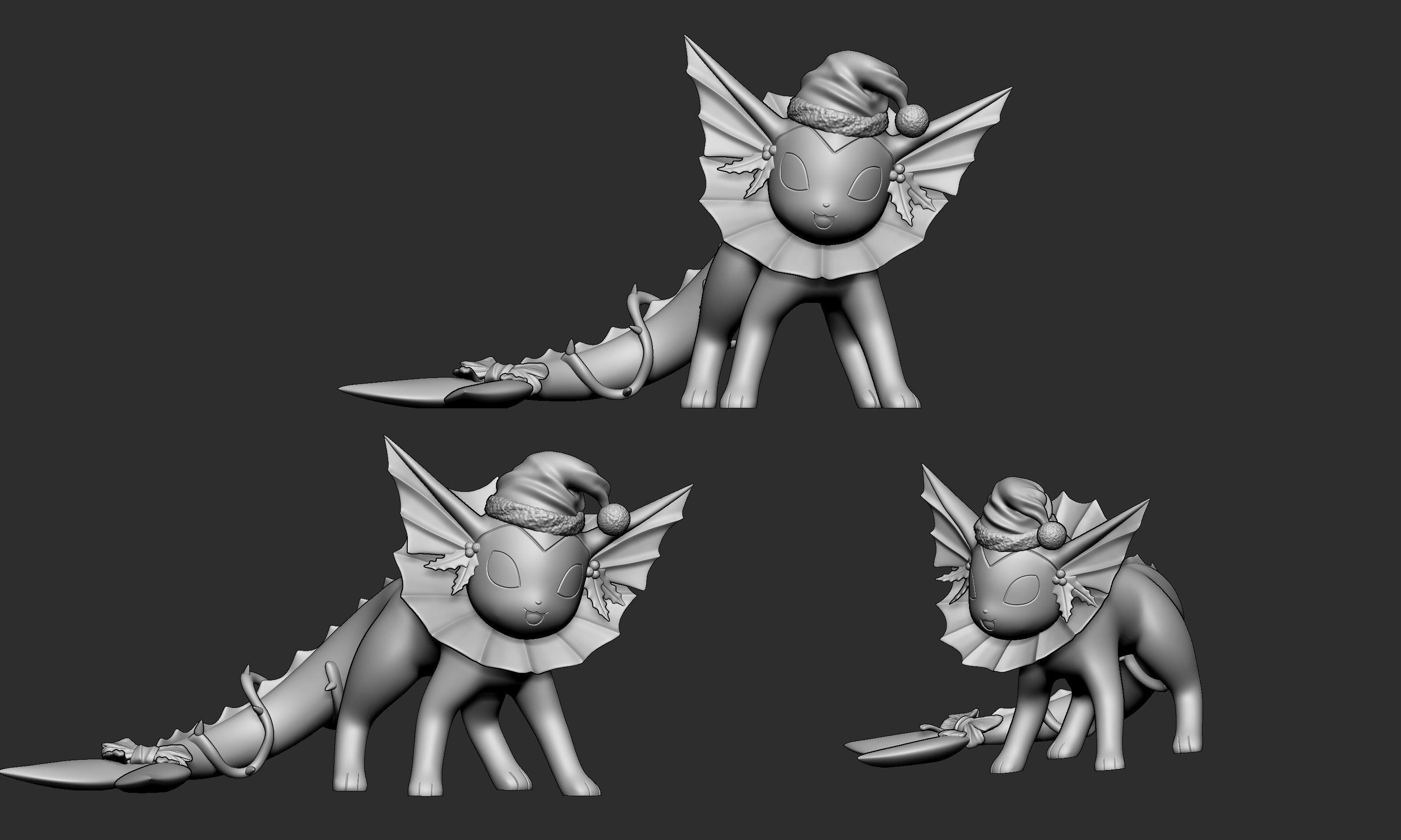Pokemon - Christmas Vaporeon 3D print model_6