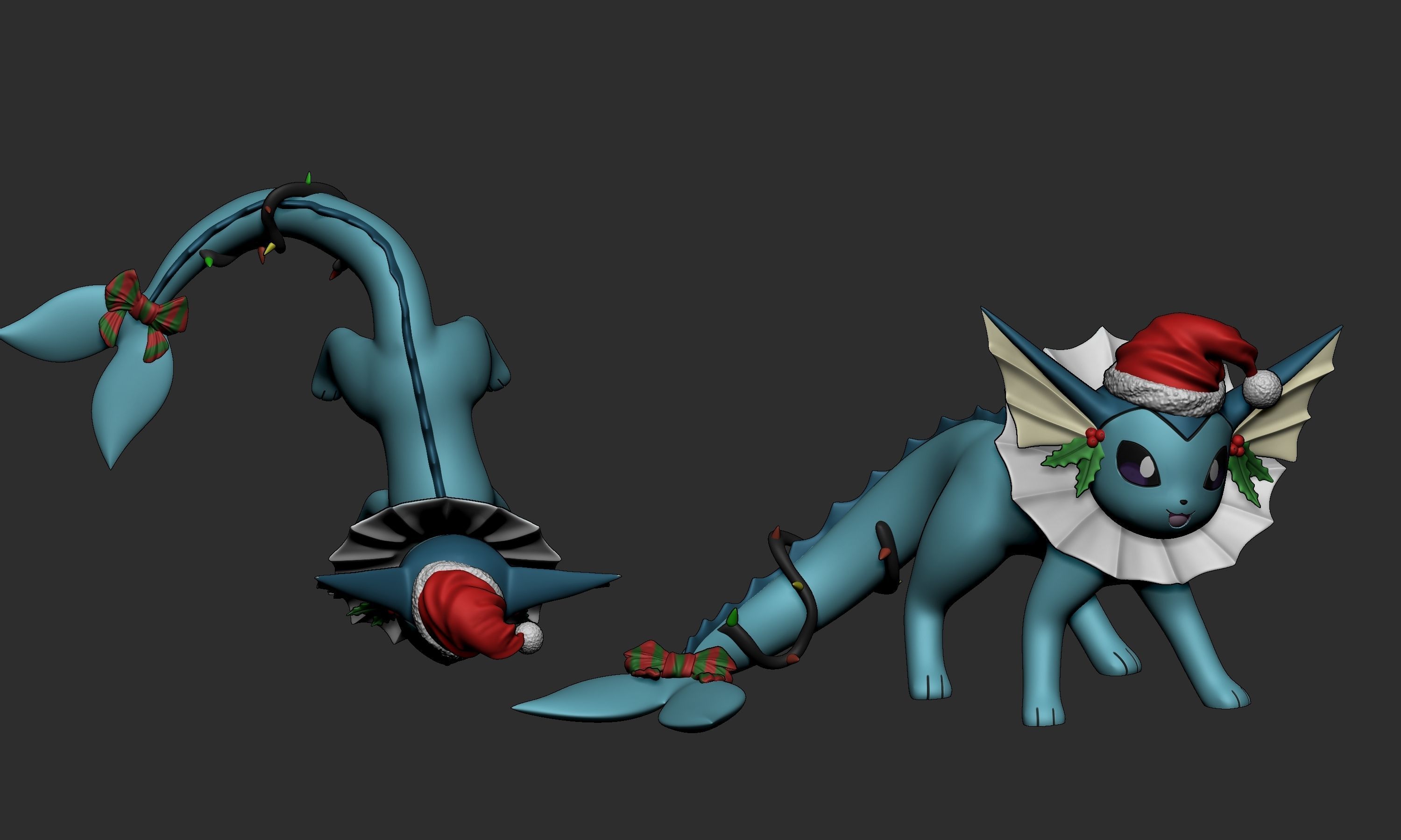 Pokemon - Christmas Vaporeon 3D print model_4
