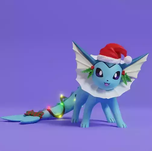Pokemon - Christmas Vaporeon 3D print model