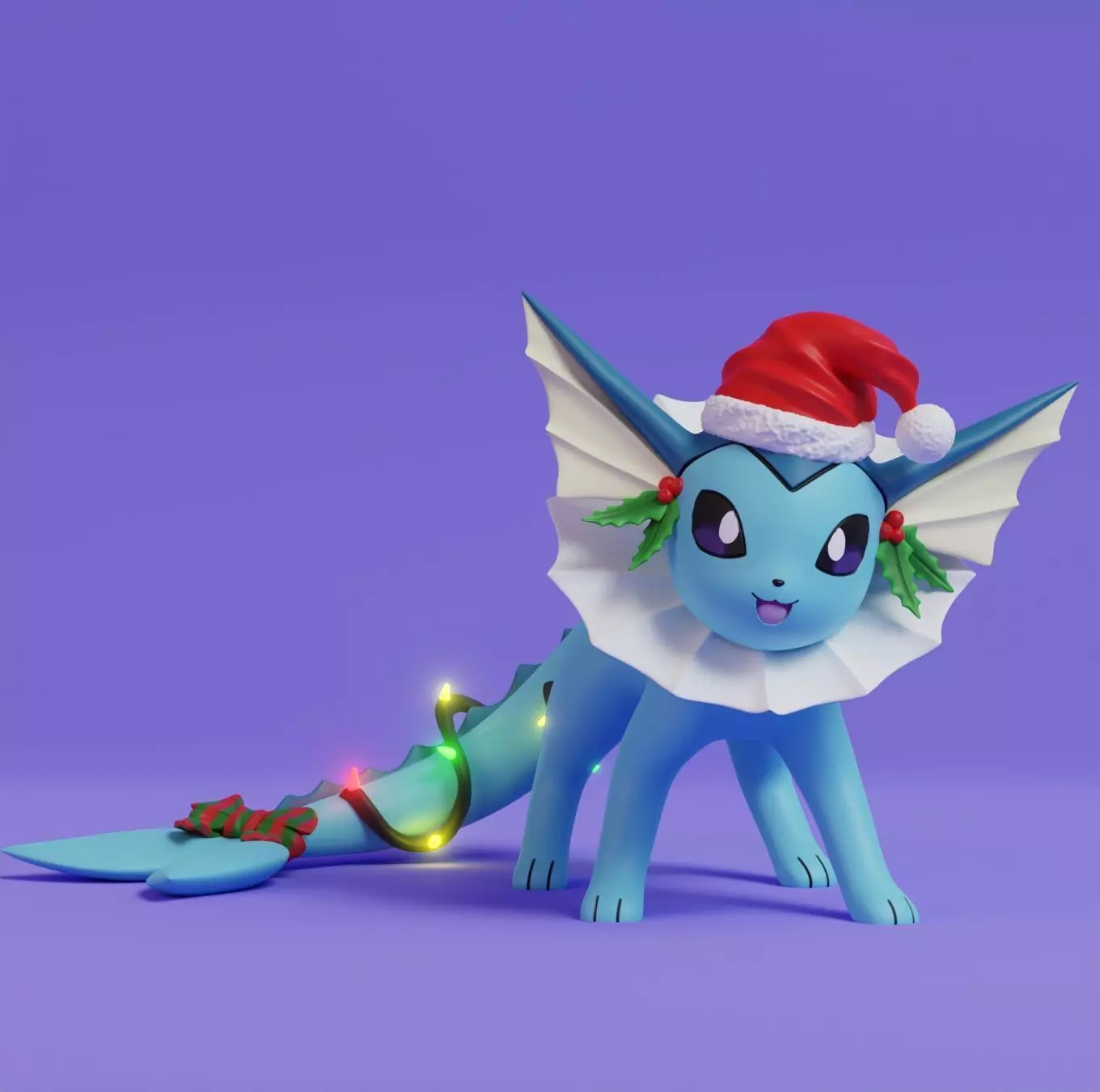 Pokemon - Christmas Vaporeon 3D print model_0