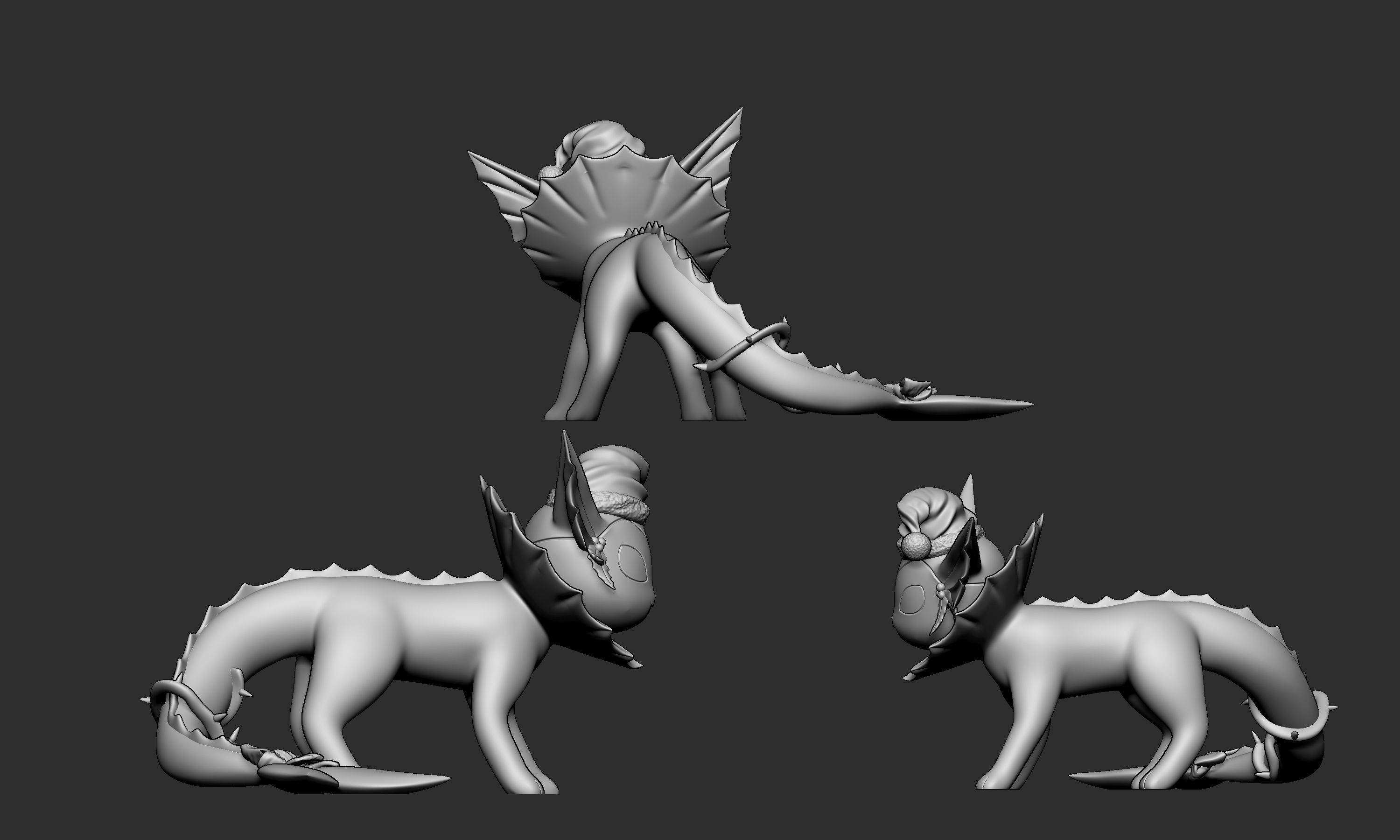 Pokemon - Christmas Vaporeon 3D print model_7