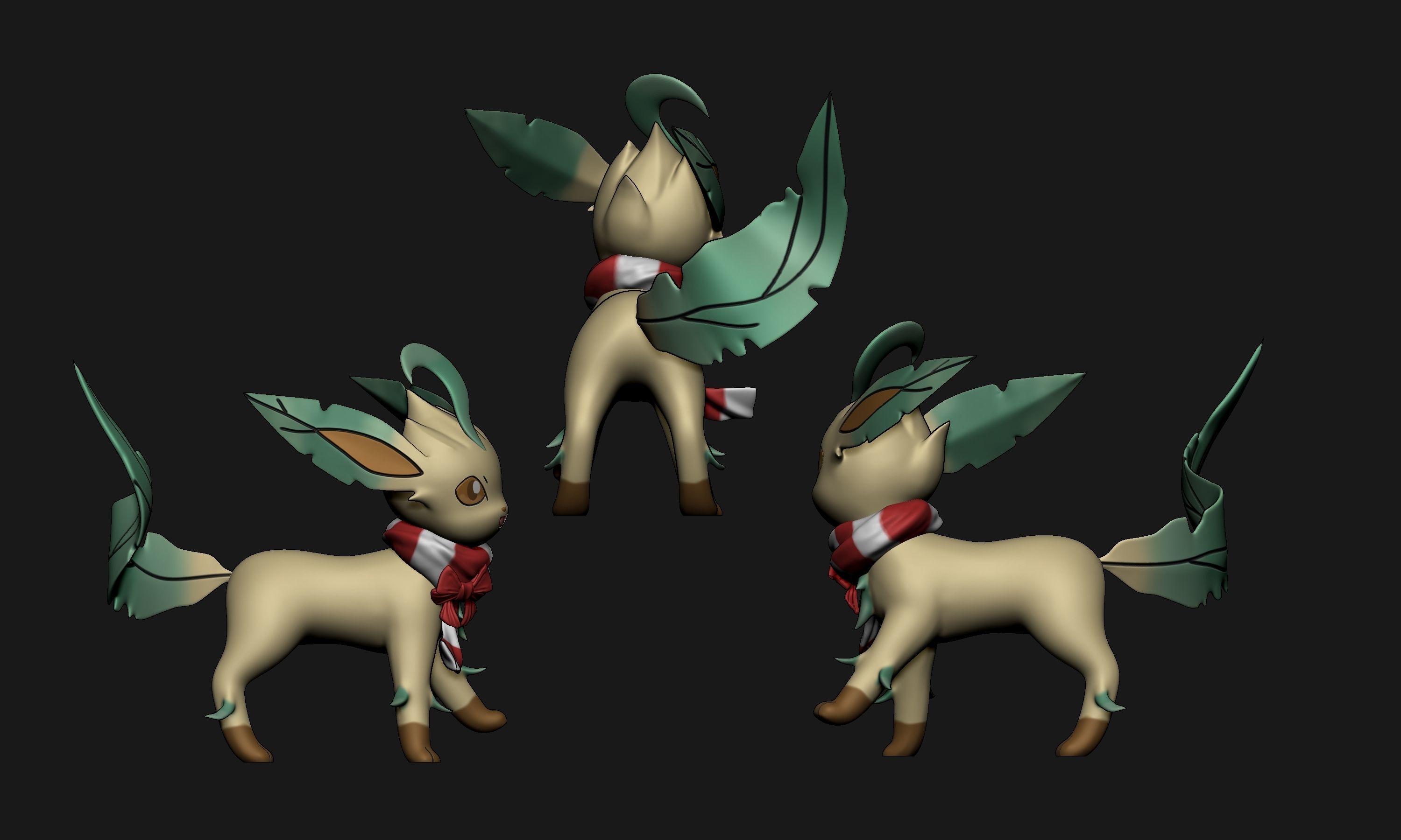 Pokemon - Eeveelutions in Christmas Style 3D print model_18