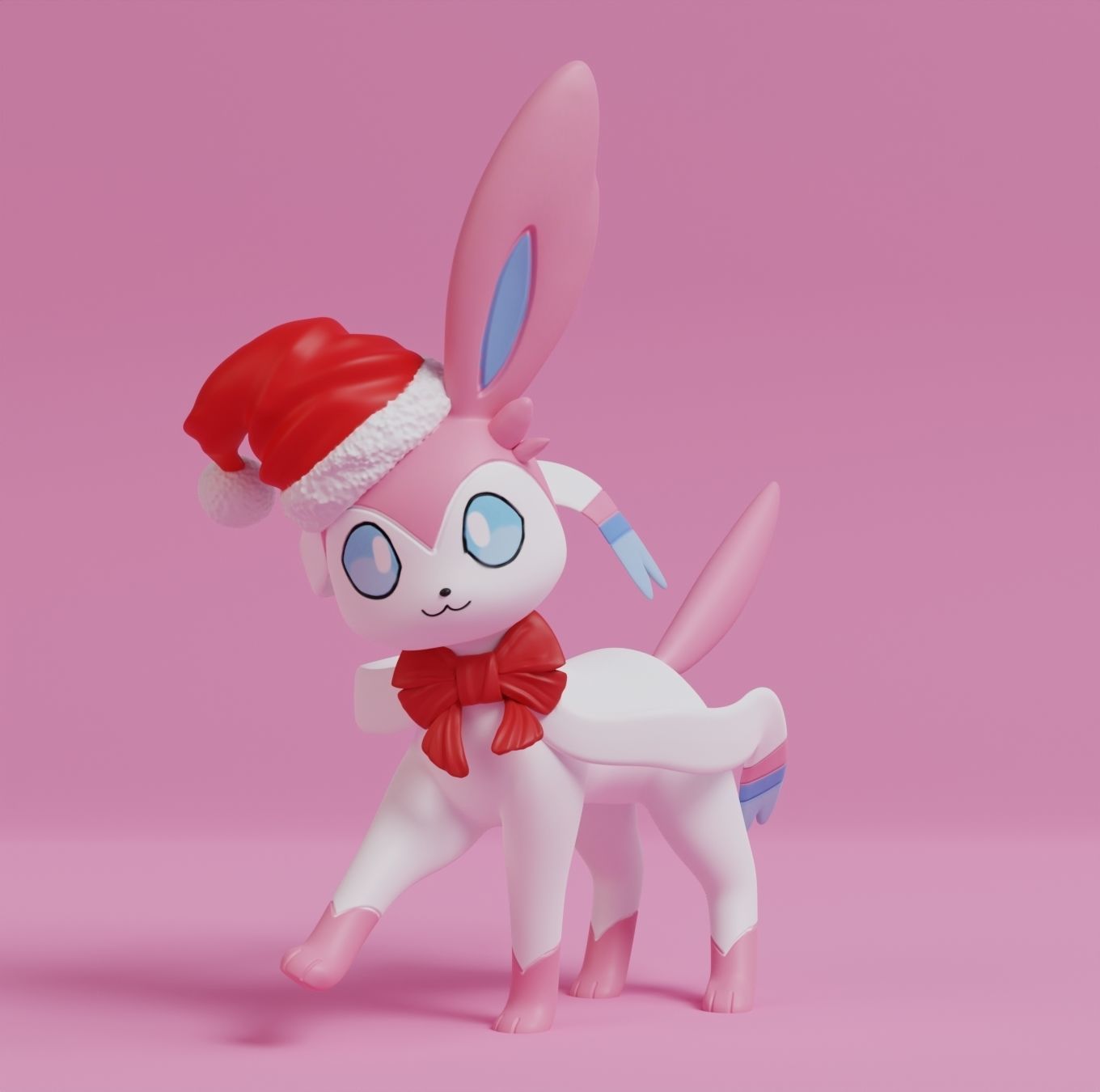 Pokemon - Eeveelutions in Christmas Style 3D print model_7