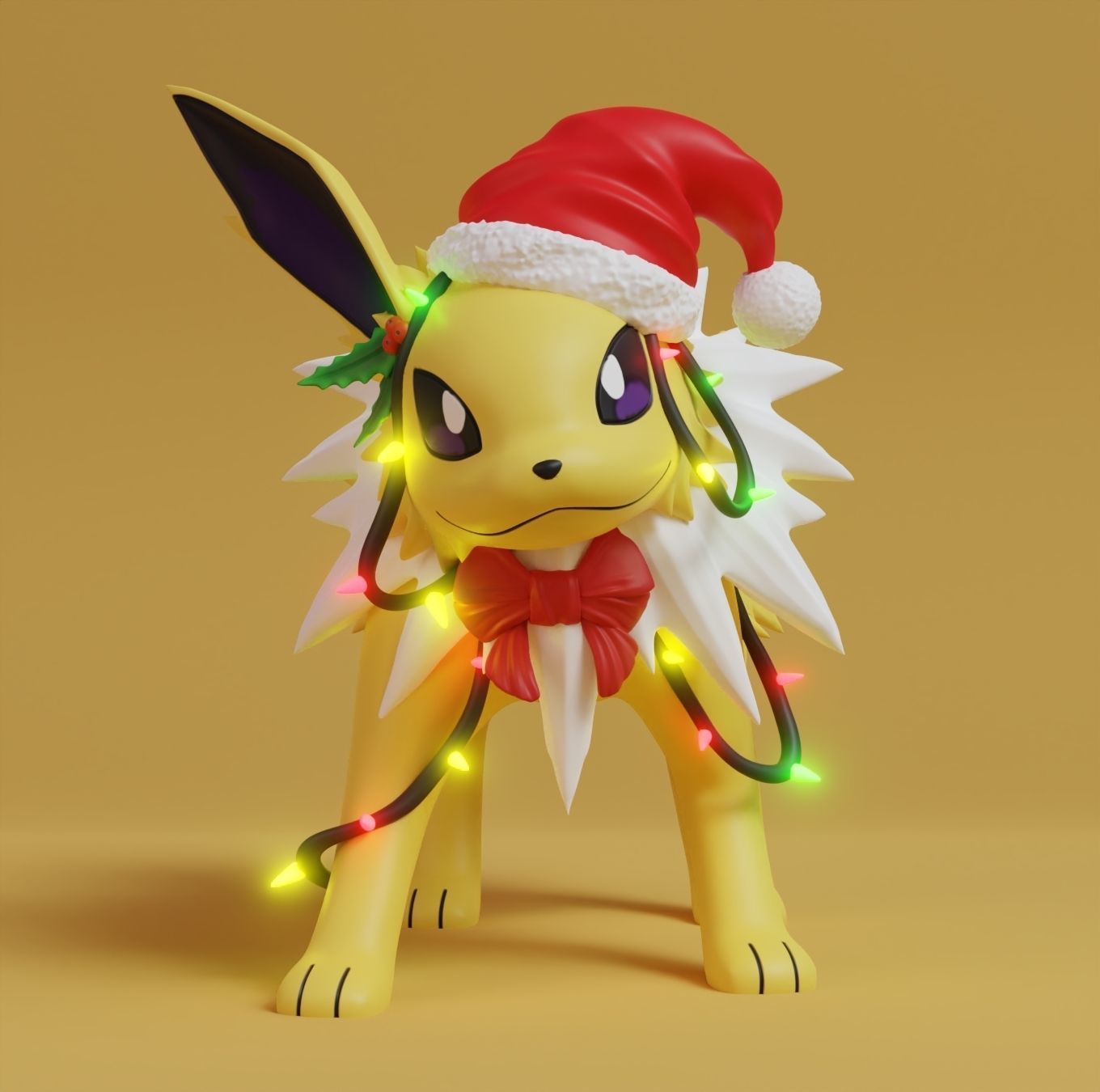 Pokemon - Eeveelutions in Christmas Style 3D print model_25