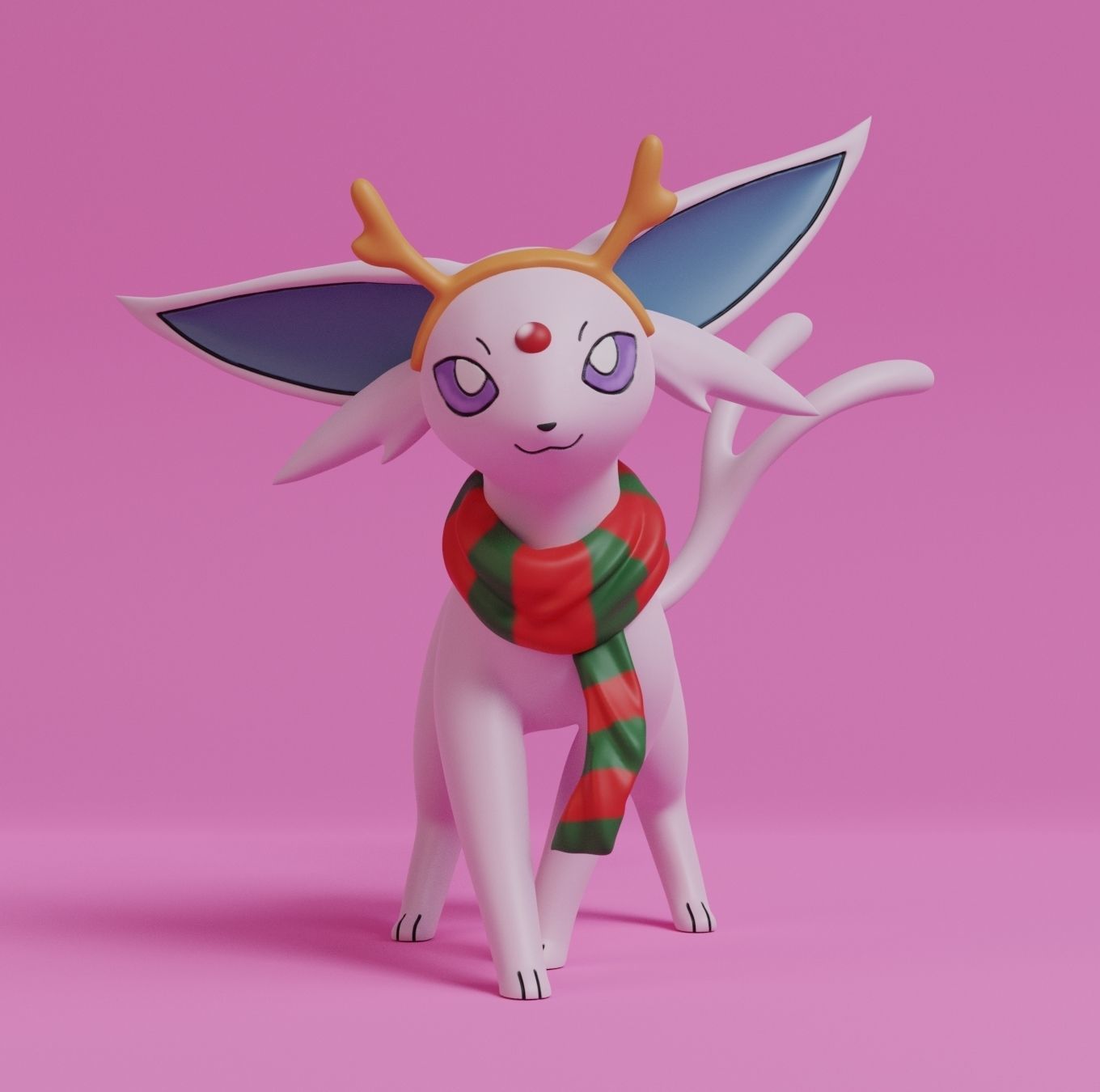 Pokemon - Eeveelutions in Christmas Style 3D print model_4